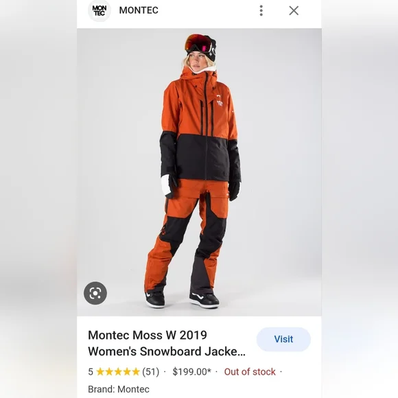 Montec Snowboardjacke Orange Montec Jackets Coats Montec Jacket